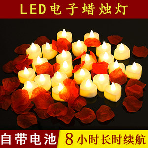 LED仿真电子蜡烛灯自带电池