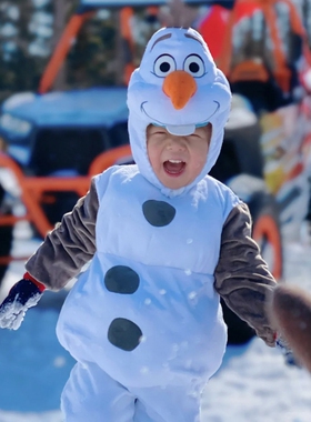万圣节儿童服装雪宝cos装扮冰雪奇缘动画角色扮演雪人衣服饰可爱