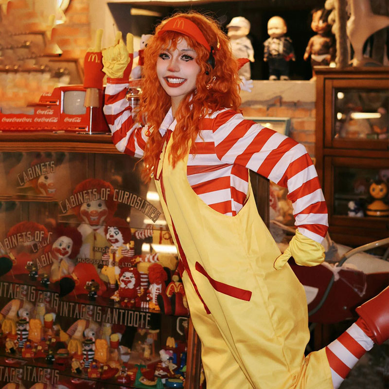 万圣节亲子装小丑迎宾服