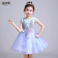 Váy sinh nhật bé gái hoa pettiskirt bé gái piano trang phục trẻ em trình diễn catwalk thời trang công chúa váy mùa hè - Váy trẻ em váy trẻ em đẹp