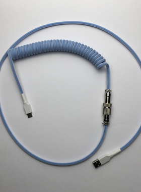 客制化弹簧键盘线USB数据线编织螺旋机械键盘线定制TYPE C接口