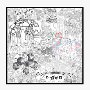 中国专利设计丝巾艺术丝巾高端礼品围巾真丝羊毛大方巾披肩送老外