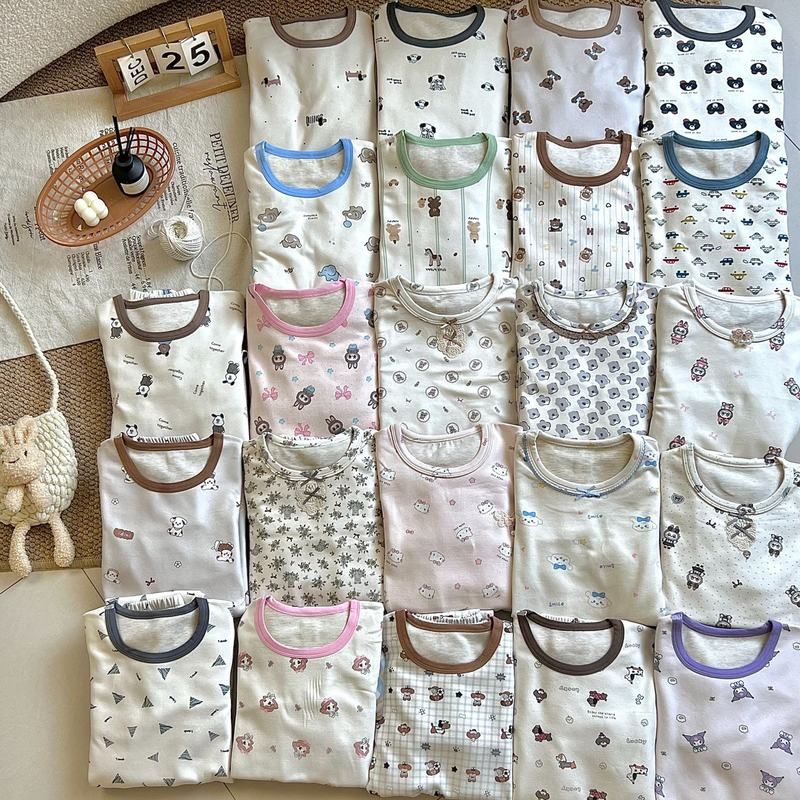 儿童家居服套装2025冬季新品25823中大童韩系印花羊绒蚕丝家居服