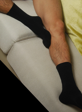 WeUp男士纯色棉质白色运动袜休闲绅士黑色中筒袜男 袜子男