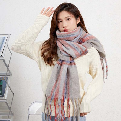 秋冬新款韩版网红秋冬保暖拉毛条