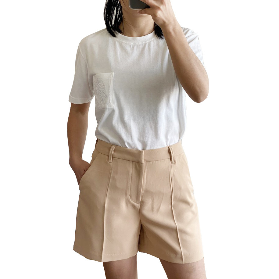 高级感休闲女士短裤2025夏季通勤百搭高腰显瘦卡其色简约西装短裤