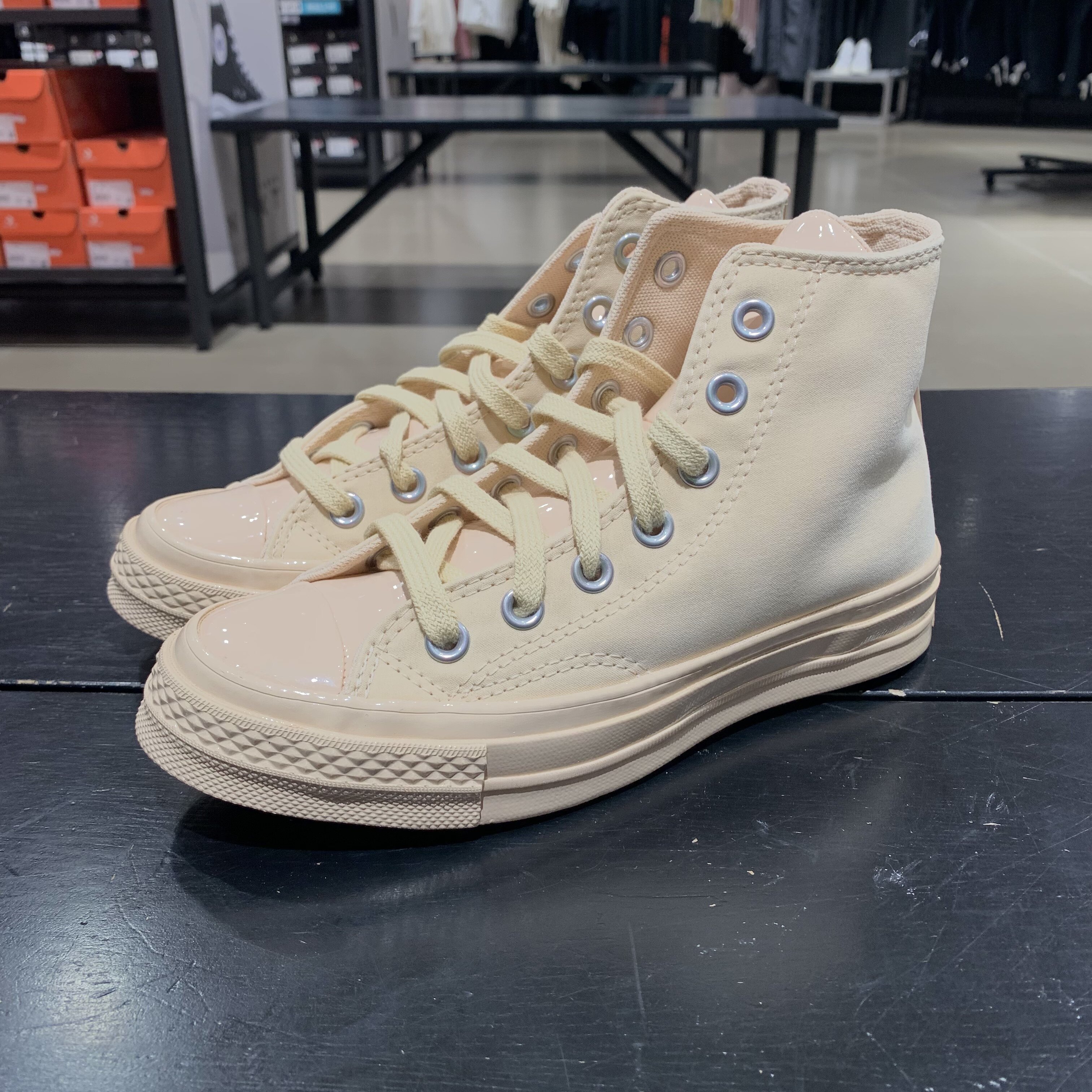 converse匡威正品1970s女款百搭拼接奶茶休闲高帮帆布鞋571629