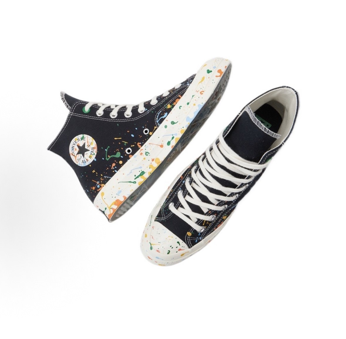 Converse 匡威正品1970王源水晶底涂鸦泼墨黑色高帮帆布鞋 A18760,运动鞋new,板鞋,淘宝优惠券,粉丝福利购,淘宝优惠卷