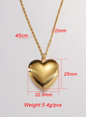 可放桃心吊坠项链新品