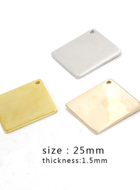 diy正方形镜面饰品配件吊坠