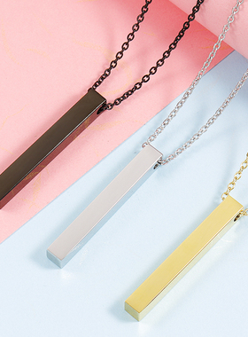 外贸热销简约时尚欧美风柱体项链