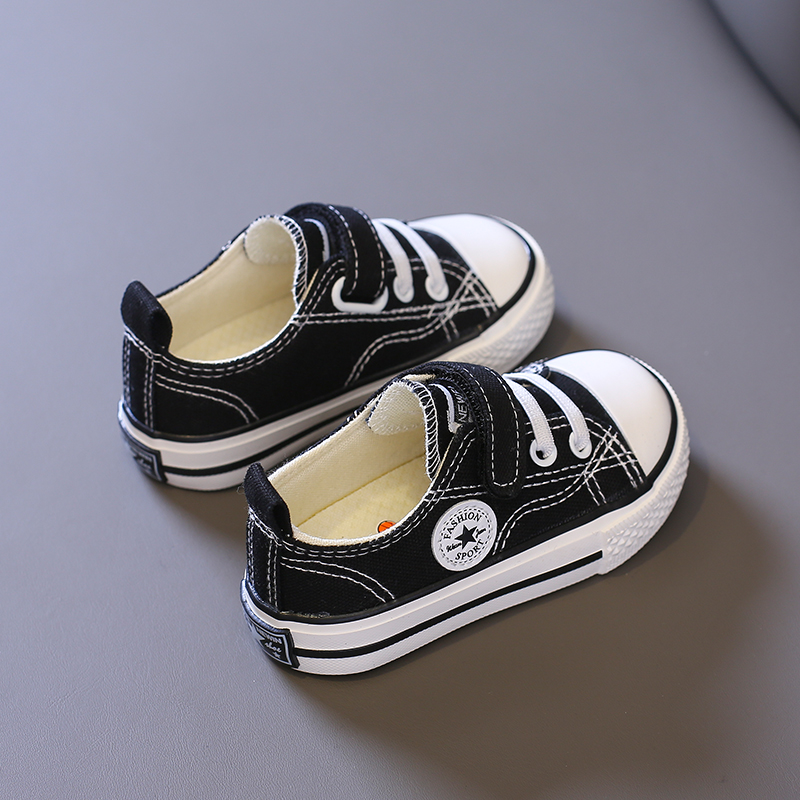 2024 spring new Korean version of children's board shoes, boys' canvas shoes, versatile, baby girls, casual shoes, children's cloth shoes