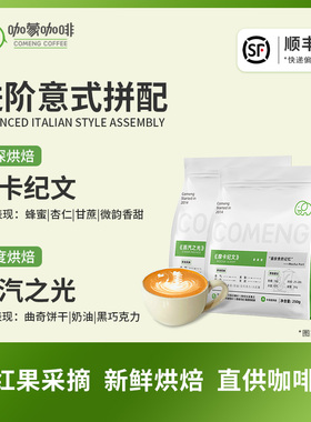 咖蒙咖啡豆蒸汽之光/摩卡纪文 精品意式拼配咖啡豆 可现磨咖啡粉