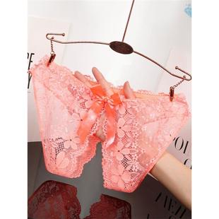 日系甜美学生裸感三角裤 内裤 轻奢大码 蕾丝开裆低腰时尚 女性感新款