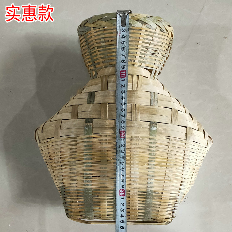鱼篓纯手工竹编小竹篓竹制工艺品装饰笼舞台道具摘茶叶装养殖的鱼