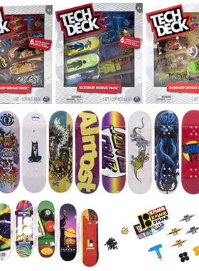 Tech Deck世嘉专业手指滑板翻T可换轴承桥滑轮面板配件工具补充装