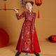 汉服红色女大童过年新年旗袍冬装 女童古装 国风拜年服冬季 儿童唐装