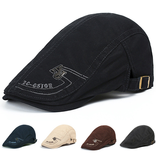 帽子男春夏季鸭舌帽休闲时尚英伦贝雷帽夏天防晒出游前进帽画家帽
