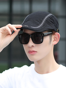 帽子男春夏季鸭舌帽出游贝雷帽时尚潮休闲百搭英伦夏天前进帽青年