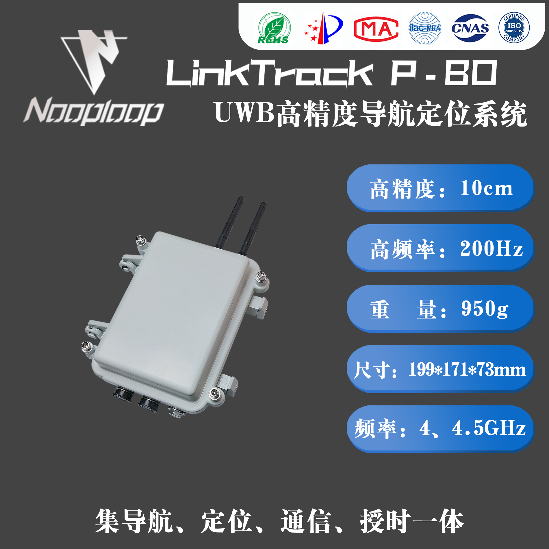 LinkTrack P-BO UWB高精度导航定位系统超宽带室内外基站标签模块