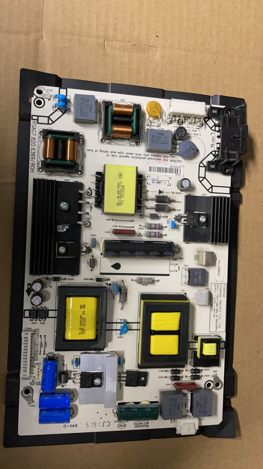 海信LED49K300U 电源板RSAG7.820.6389核对接口