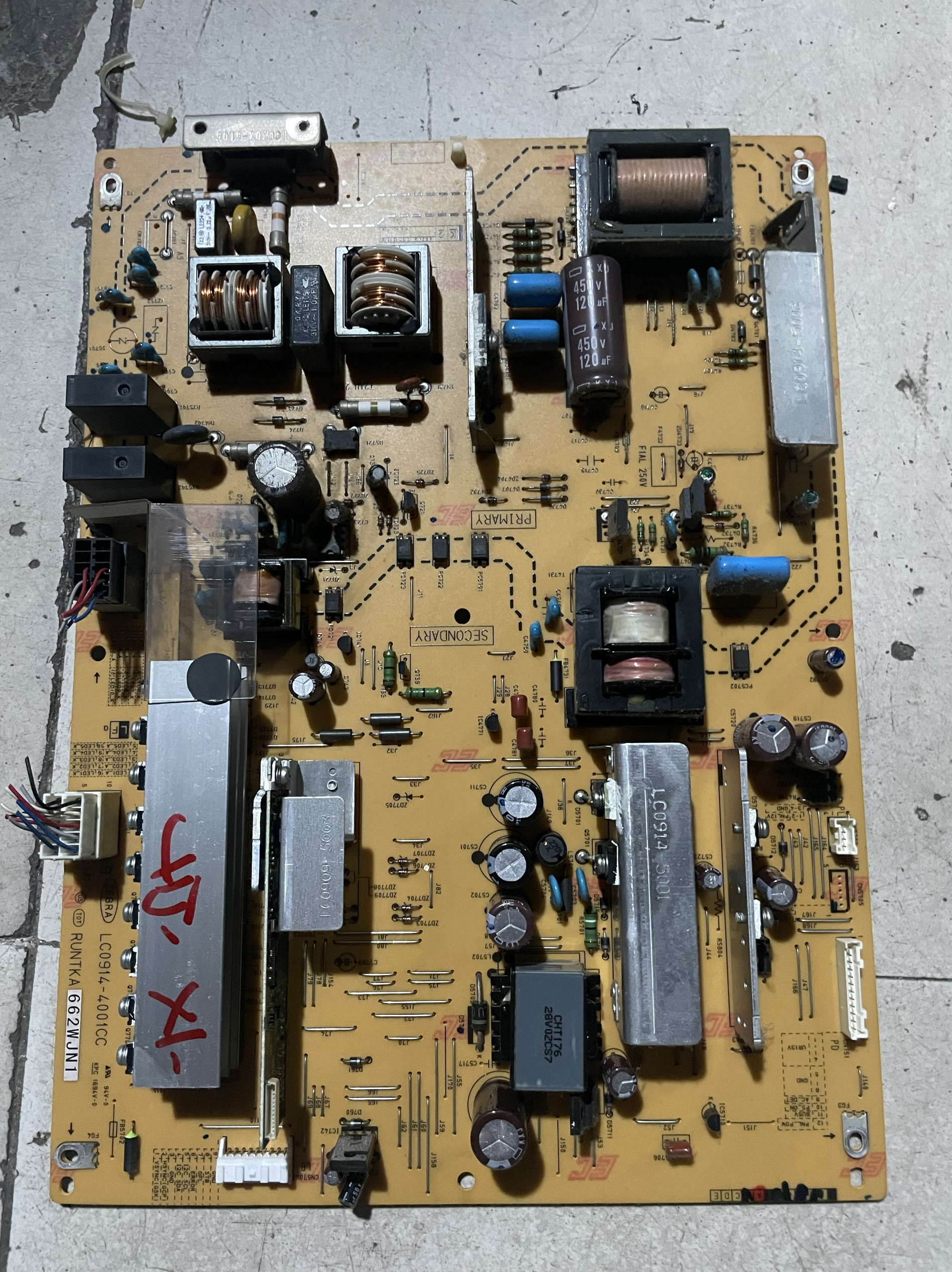 LC0914-4001CC拆机46电源板RUNTKA745WJQZ实图液晶电视电源板