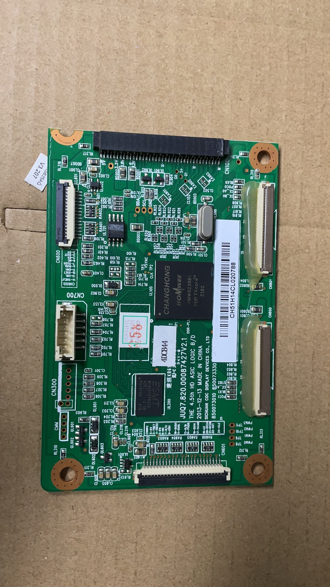 长虹 3D51C1000 3D51C2080N 逻辑板 JUQ7.820.00087427 V2.1 4500