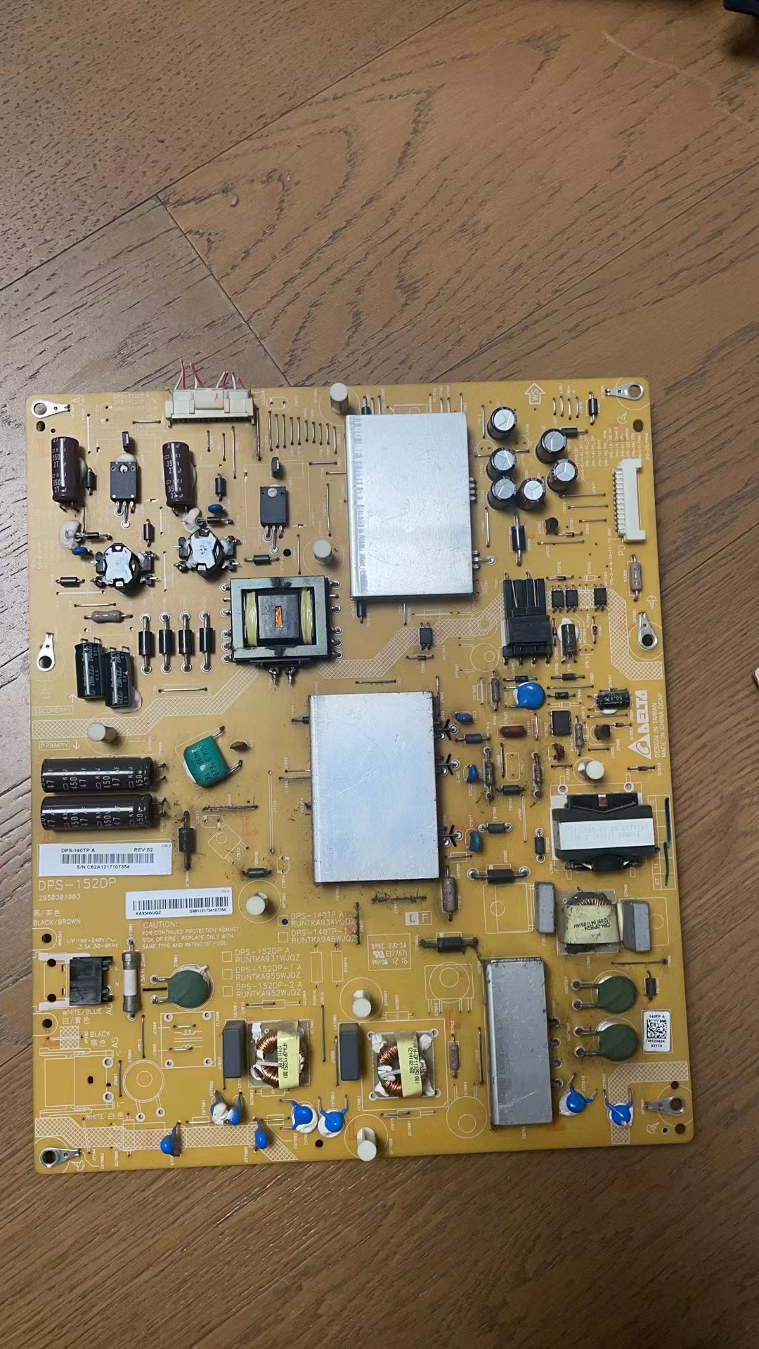 原装夏普LCD-60LX840A电源板 RUNTKA934WJQZ DPS-152DP DPS-140TP