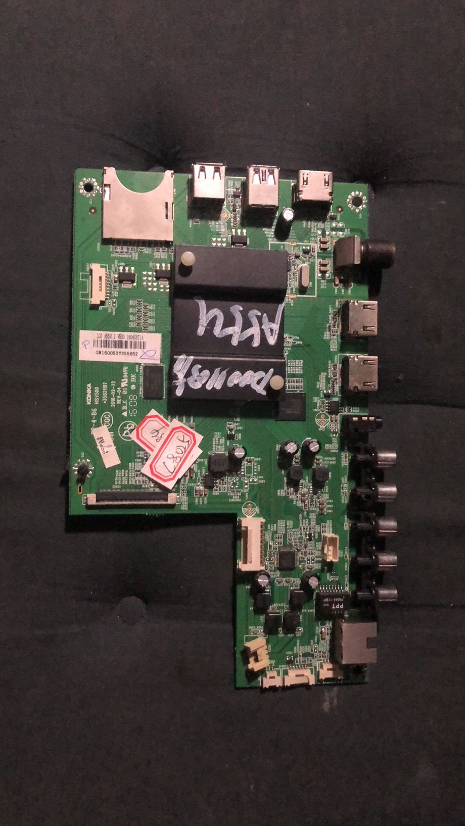 原装康佳A55U 55寸液晶电视数据配件主板35021197屏72001103YT