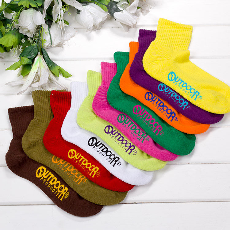 本命年红日本OUTDOOR经典吸汗保暖短袜中筒毛巾底纯色彩色棉袜子,女士内衣/男士内衣/家居服,短袜,淘宝优惠券,粉丝福利购,淘宝优惠卷