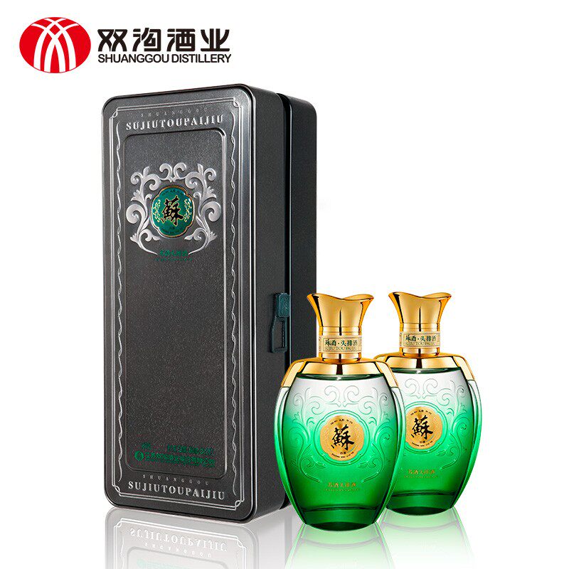 双沟 苏酒头排酒 浓香型白酒 40.8度 260ml*2瓶 礼盒装 送礼