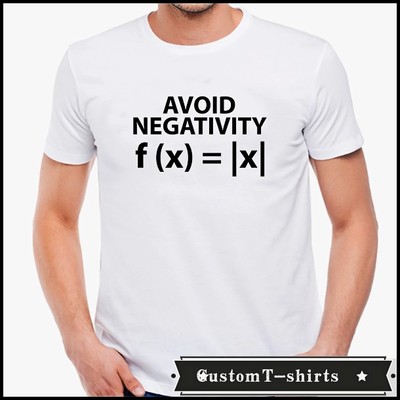 Avoid negativity    数学math定制成人男女 T恤T-shirt