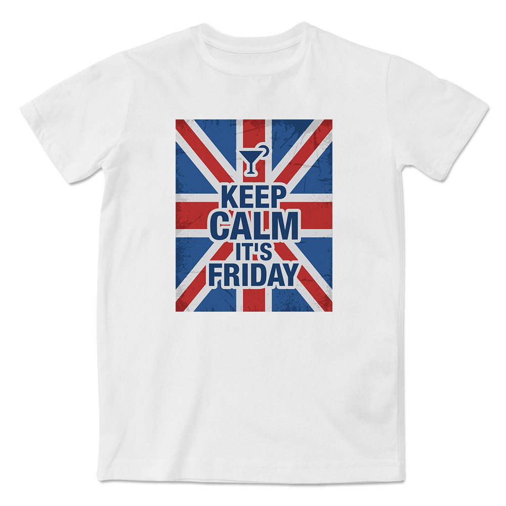有趣的周五英国国旗 时尚休闲新款 短袖t恤 男女同款