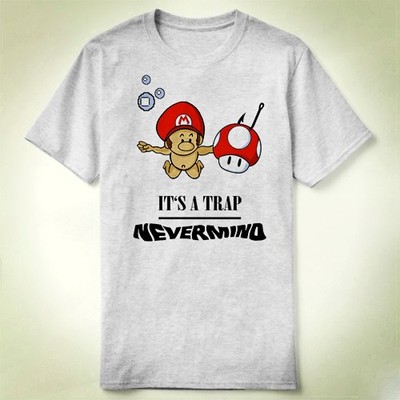 It'sATrapmarioNirvana涅磐乐队nevermind短袖T-ShirtT恤