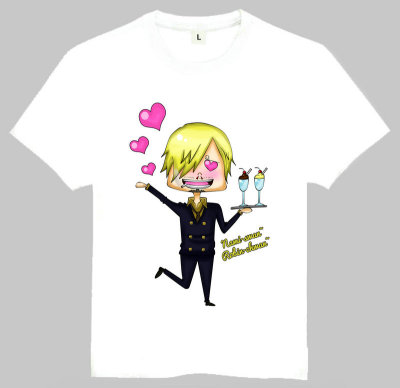 Sanji T-shirt 海贼王 山治 T恤 白色短袖 Q版山治T恤