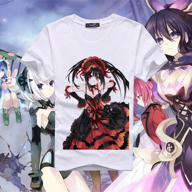 时崎狂三黑化反角色御姐t恤 约会大作战动漫周边唯美夏季短袖衣服