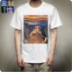 恶搞猫咪泰坦尼克号搞笑印花T恤男女通款 2020年夏季 新款 情侣TEE