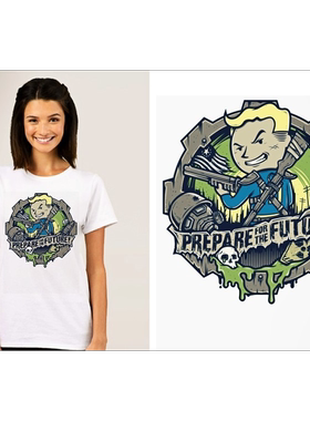 Fallout4vaultboy辐射4T-Shirt成人T恤班服上衣TEE圆领衣服7