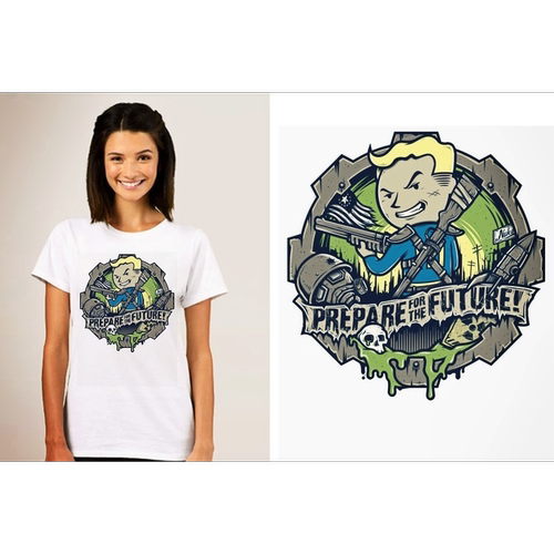 Fallout4vaultboy辐射4T-Shirt成人T恤班服上衣TEE圆领衣服7