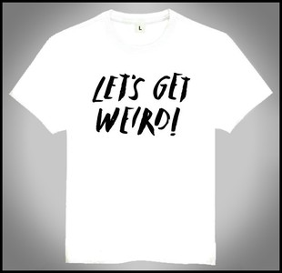 shirt werid 白色短袖 英文Let Let 个性 get T恤