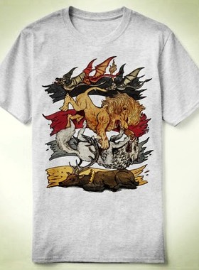 GameofThrones权力的游戏圆领衣服上衣成人TeeT-ShirtT恤