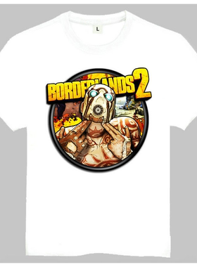 Borderlands T-shirt 无主之地 T恤 欧美潮流T恤 白色游戏T恤