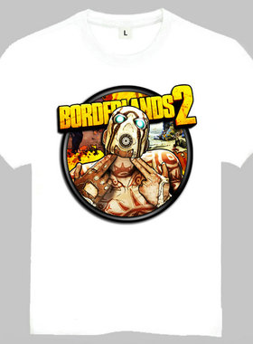 Borderlands T-shirt 无主之地 T恤 欧美潮流T恤 白色游戏T恤
