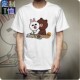 短袖 2020新款 网红小熊小兔男女情侣装 潮牌体恤学生上衣夏T恤女
