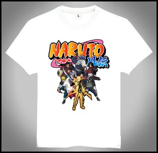 火影忍者T恤白色鸣人佐助鼬T恤新款 shirtQ版 NARUTOT