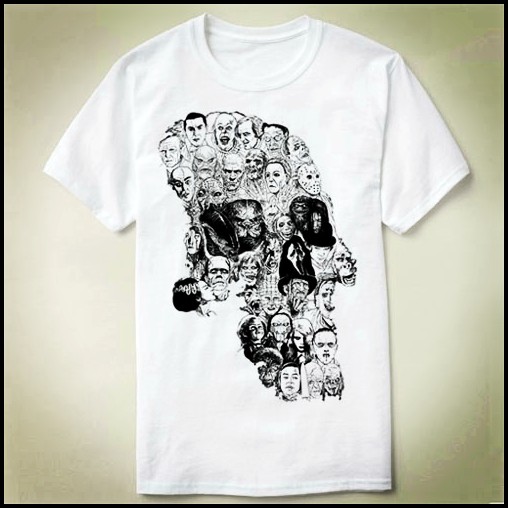 HorrorSkull个性上衣来图上衣DIYT-ShirtT恤衣服