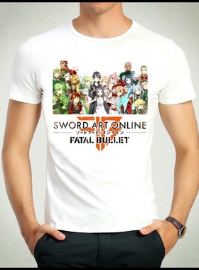SwordArtOnlineT-shirt刀剑神域T恤游戏动漫白色T恤新款