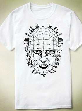 Hellraiser养鬼吃人pinhead钉头鬼圆领衣服成人TeeShirtT恤4