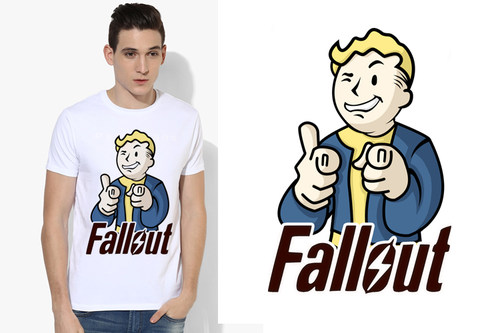 Fallout4vaultboy辐射4T-Shirt成人T恤班服上衣TEE圆领衣服196