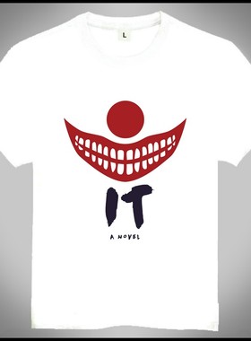 Stephen King's It T-shirt 白色 电影 小丑回魂 T恤 欧美潮流T恤